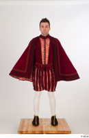  Photos Man in Historical Gothic Suit 1 Ghotic Suit Medieval Clothing Red and White a poses cloak whole body 0001.jpg